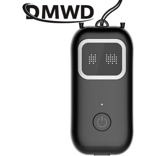 DMWD Car Negative Ion Generator USB Rechargeable Wearable Mini Air Purifier Ionizer Oxygen Bar Personal Portable Smoke Refresher