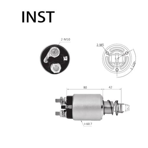 ELECTROMAGNETIC SWTICH SOLENOID FOR 24V 2.5KW 79036685 7980336 9986109 636 339 01 636 339 02 636 339 25 636 339 33 855 402 11