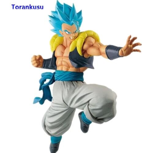 Bandai Dragon Ball Z Anime Figures Blue Gogeta Super Sapiyan PVC Dragon Ball Z Action Figurine Model Collectible Doll Gogeta Toy