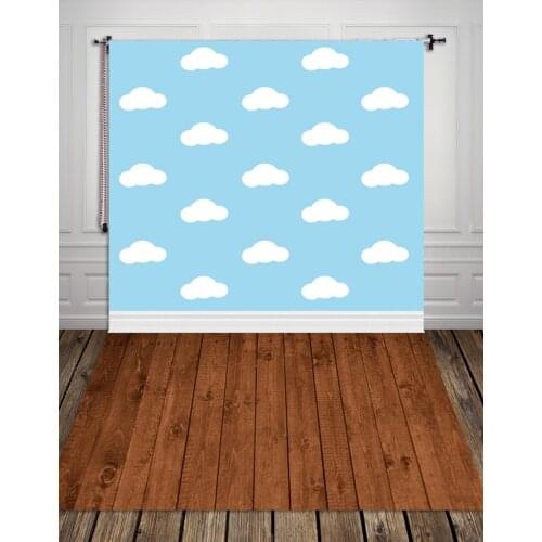 5x7ft White clouds photography backdrops newborn photo background backgrounds for photo studio boy blue backdrop
