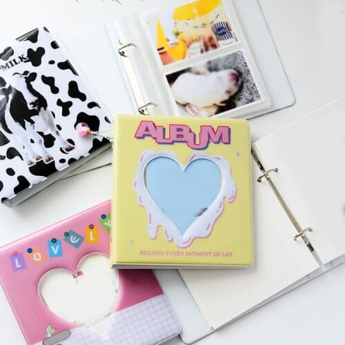 50/100 Pockets Photo Album 4/6 Inches Hollow Out Heart Photocard Holder instax mini album binder photocards Business Card Bag