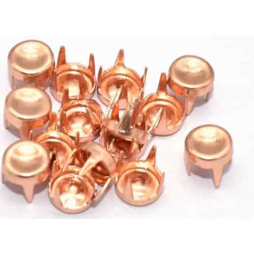 Rose Gold Studs Round Claw Studs Rivet 5mm Spike Nailhead Iron Studs Making Hardware Purse Craft Bag Leather DIY Accessories