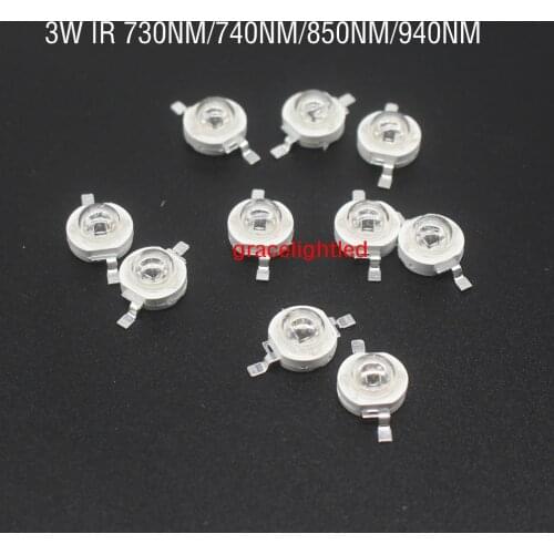 3W Infrared IR High Power Led Light 3 Watt 940NM /850NM/730NM 740NM FOR IR led DIY