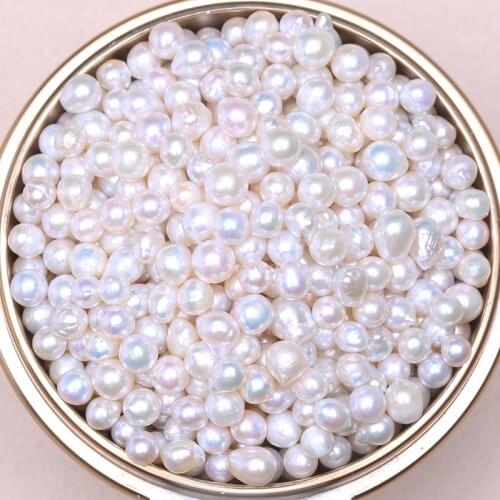 Wholesale Natural fresh water Akoya high gloss special-shaped pearl loose bead 6-7mm drop irregular pearl particle DIY Pearl BQN