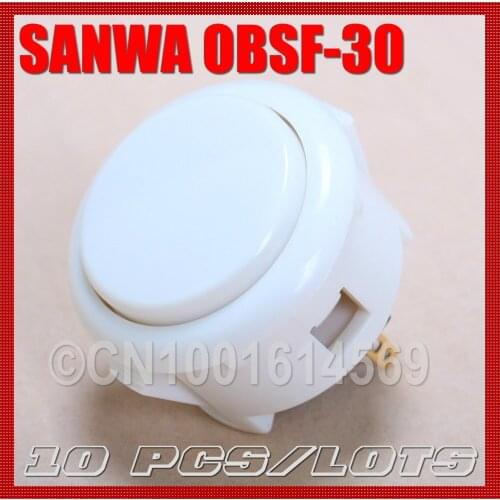 New 10pcs/lot Japan Sanwa Push Buttons Arcade Buttons For PC Game Controller USB Universal Arcade Handle Gamepads & Arcade MAME