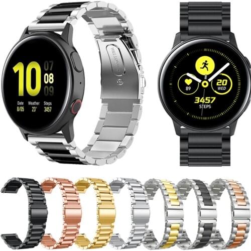 20MM Metal Strap For Samsung Galaxy Watch Active 2 44mm 40mm Smart Bracelet For Galaxy Watch 42mm Gear Sport/S2 Watchband Correa