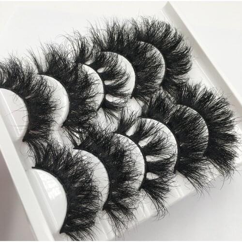 25mm Mink Eyelashes Makeup Curly Real Mink Eye Lashes Ship With Eyelash Box Packaging Maquillaje 3D False Natural Eyelash