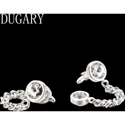 DUGARY Luxury shirt cufflinks for mens Brand cuff buttons cuff links High Quality metal crystal abotoaduras Jewelry gemelos