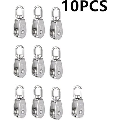 10PCS M15 304 stainless steel pulley fishnet pulley marine pulley traction pulley single pulley double pulley lifting pulley
