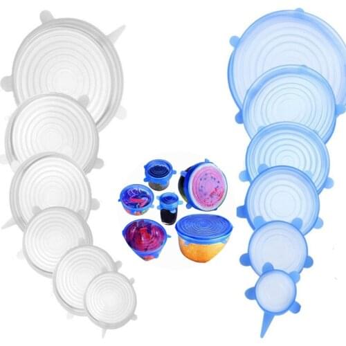 Silicone Cover Stretch Lids Reusable Airtight Food Wrap Covers Keeping Fresh Seal Bowl Stretchy Wrap Cover Kitchen Accessories