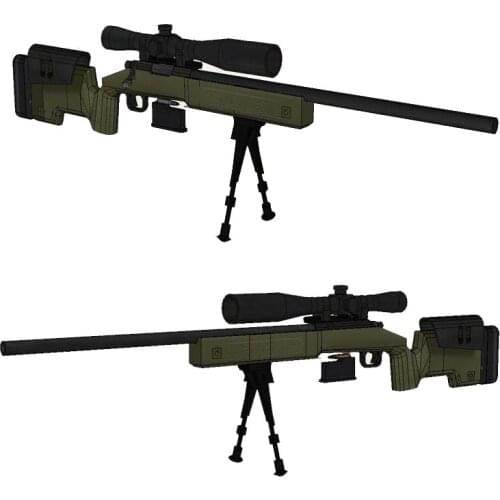 Sniper Rifle Gun M40-A3 Type 3D Paper Model Cannot Launch