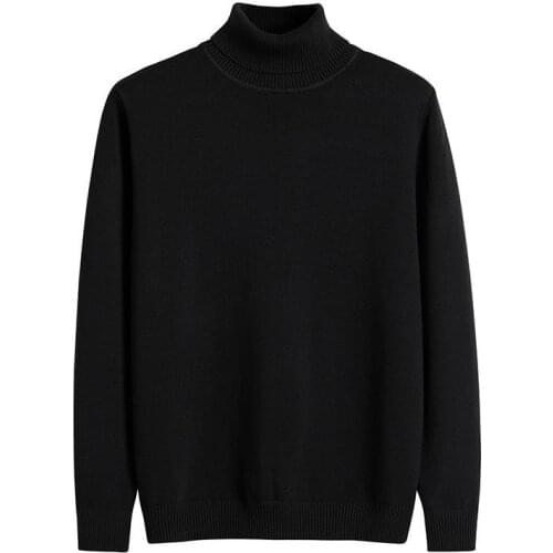 No pilling turtleneck mens autumn new Korean Plush warm knitwear couples sweater trend