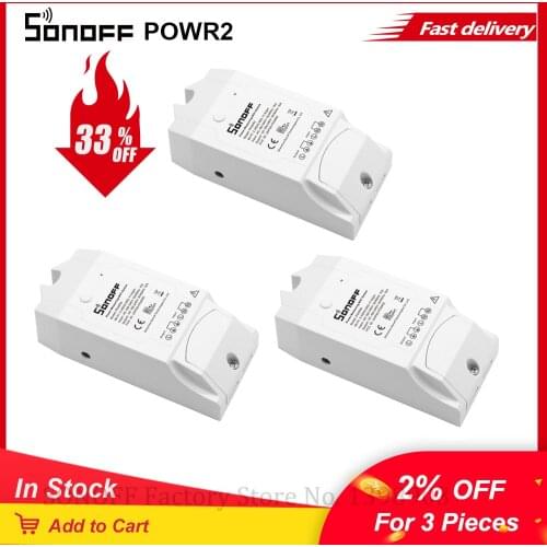 1/2/3/4/5/10 PCS Itead SONOFF POW R2 Wifi Switch Breaker 15A 3500W Smart Home Switch Monitor Power Consumption Works With Alexa