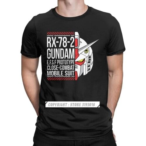 Japanese Gundam Tshirt Anime Mech Robot Manga Mecha Japan Harajuku Gunpla Vintage Cotton Tees Cool T Shirt for Mne