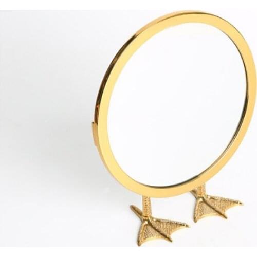 Makeup Mirror Nordic Style зеркало Espejos Brass Duck Foot Lovely Creative Personality Household Decoration Mirrors Ornaments