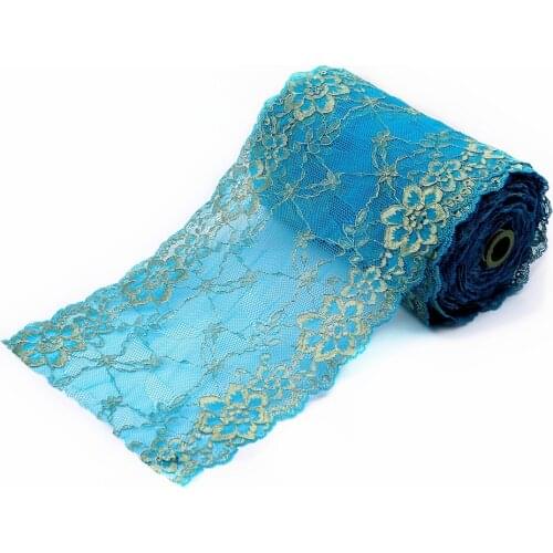 1yard/lot Golden Spandex Lace Trim Elastic Ribbon Lace Sewing Craft Material Lace Accessories Fabric Elastic Lace Trim