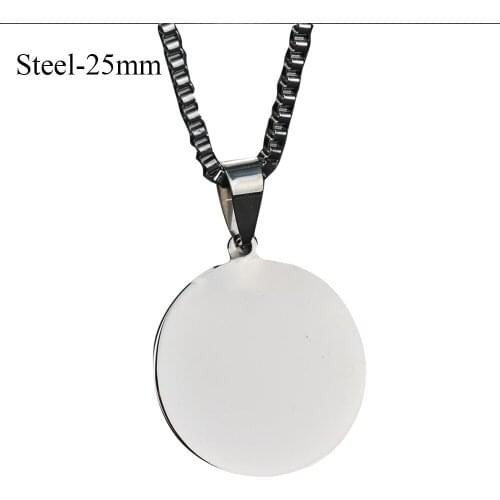 Beadsnice 316L Stainless Steel Round Tag Military Dog Tag Titanium Steel Jewelry Accessories Custom Engraved ID 41087