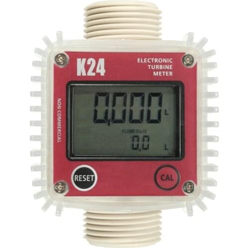 K24 turbo digital flow meter flowmeter Diesel fuel water plomeria flow indicator Turbine Flowmeter caudalimetro sensor Vertical