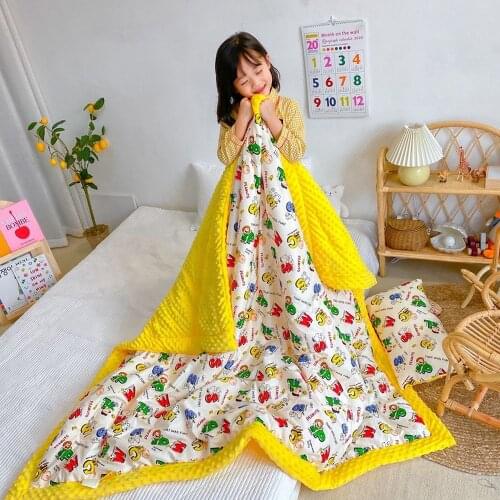 Childrens Coral Fleece Weighted Blanket Winter Sheet Bedspread For Sofa Soft Warm Bed Blanket Cartoons Bedspread On The Bed