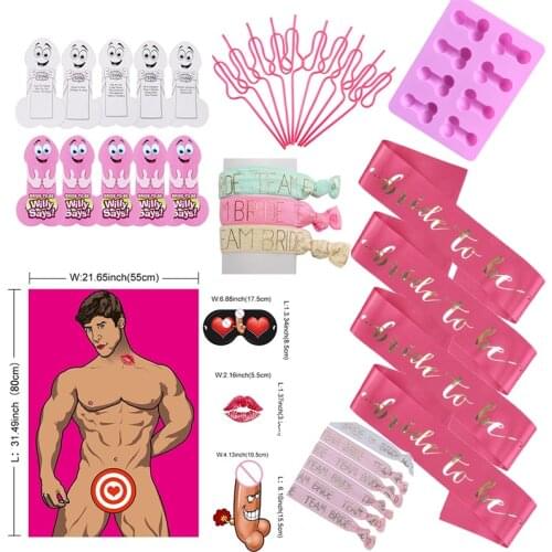 Hen Night Decoration Gift Party Game Card Sash Bachelorette Favorite Party Team Bride To Be Hair Clip Bridal Shower Wedding