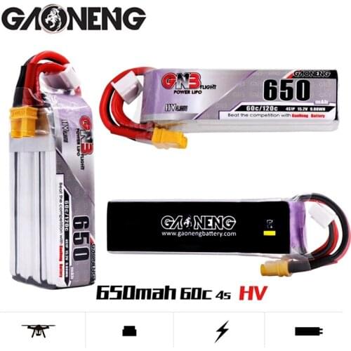 1-5PCS Gaoneng GNB Beta85X Whoop Quadcopter FPV Racing Drone 650mAh 60C/120C 4S 15.2V HV Lipo Battery With XT30 Plug