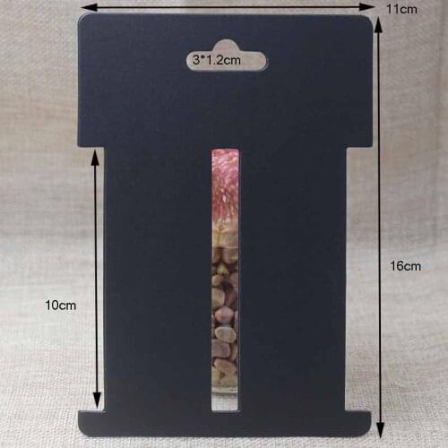 FeiLuan new DIy large hair clip package card black paper hair barette packing display tag card 100pcs 16*11cm custom cost extra