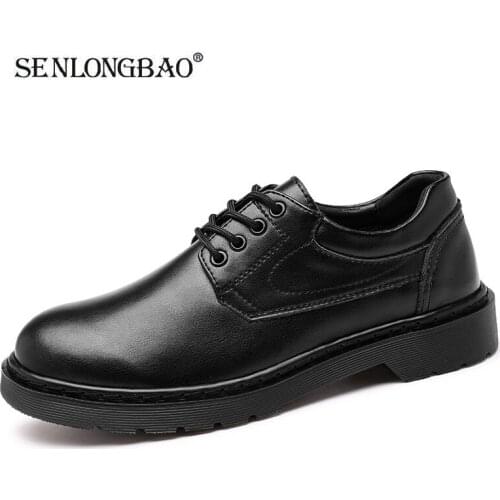 Brand Breathable Mens Oxford Shoes Genuine Leather Mens Shoes Thick Bottom Men Work Shoes Fashion Flat Casual Shoes Size 38-48