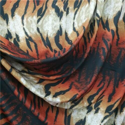 Good Stretch Swimming Fabric Cotton/Spandex knitted Fabric Sexy Tiger Pattern Print Fabric Sewing swimsuit DIY Sports Clothing
