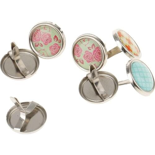 50 Pack Metal Heart Head Brads Bag Clips Clip Closure Clips