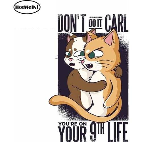 HotMeiNi 13cm x 8.5cm for Funny Cats Last Life Decal Bumper Windows Cartoon Personality Car Stickers Refrigerator Decoration