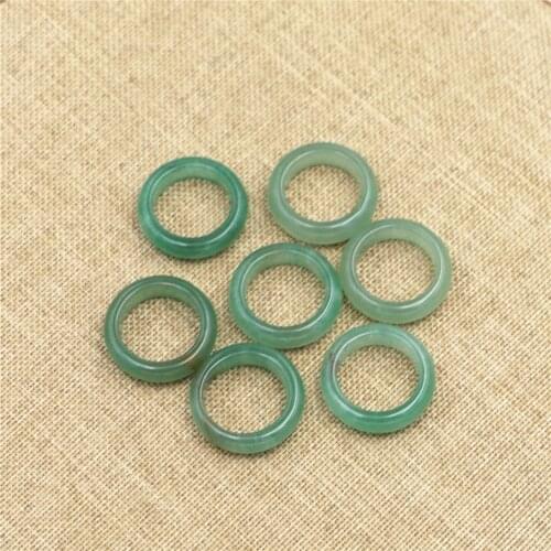 Natural Jewelry Stone Ring Round Green Aventurine Mixed Color Stone Ring for Womens Jewelry Party Gift 6mm17#18#20