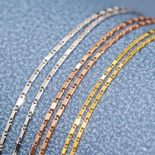 New Arrival 18K Gold Necklace Chain AU750 Yellow Gold Women Link Chain Necklace