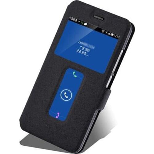 Open window PU Leather Phone Case For ZTE N928DT Flip case Back Cover case N 928DT phone Bag case shell cover