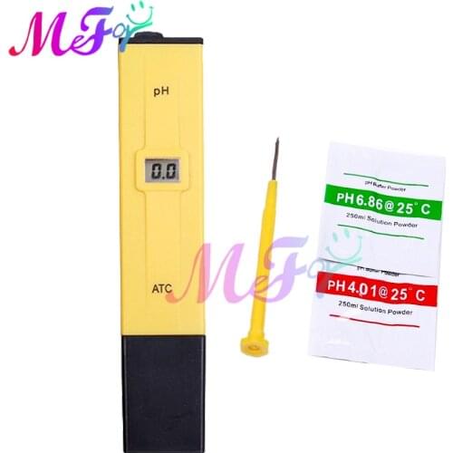 PH0-14 Portable PH Value Test Pen With Powder and Battery for Aquarium Pool Water Wine Test Tool PH Tester Meter Digital 0.01