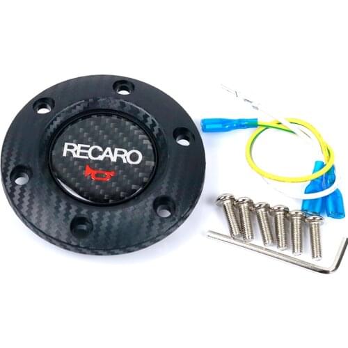RECARO RALLIART Carbon Fiber Racing Car Sport Steering Wheel Horn Button for MOMO for OMP