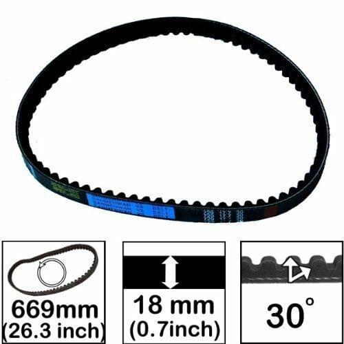 Drive Belt 669 18 30 Black for GY6 49CC 50CC Scooter QMB/QMA 139 4 Stroke Engine