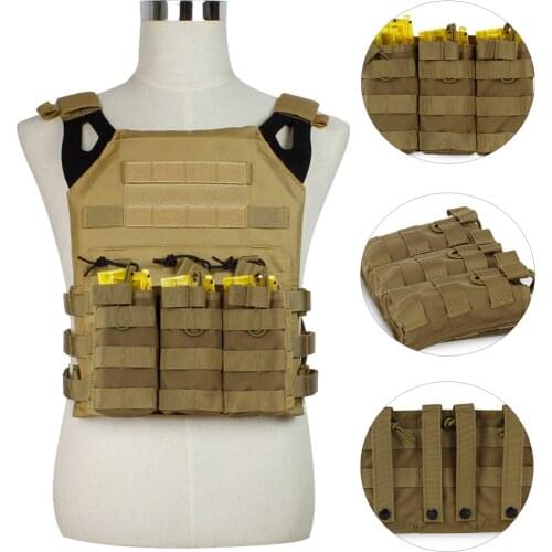 Tactical Triple Molle Magazine Pouches Military Army Vest Accessories Bag Open Top Cartridge Pouch Airsoft Paintball Equipment