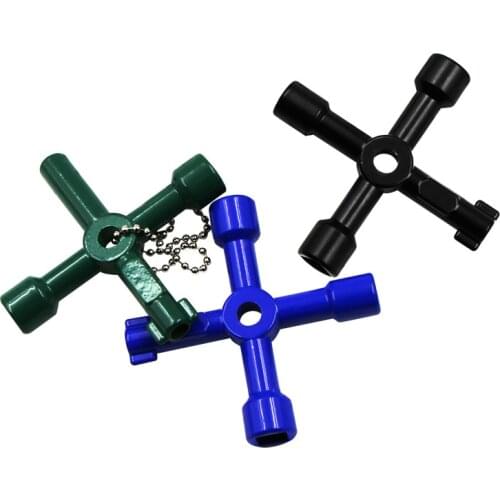 Multifunction 4 Ways Universal Triangle Wrench Key Plumber Keys Triangle for Gas Electric Meter Cabinets Bleed Radiators