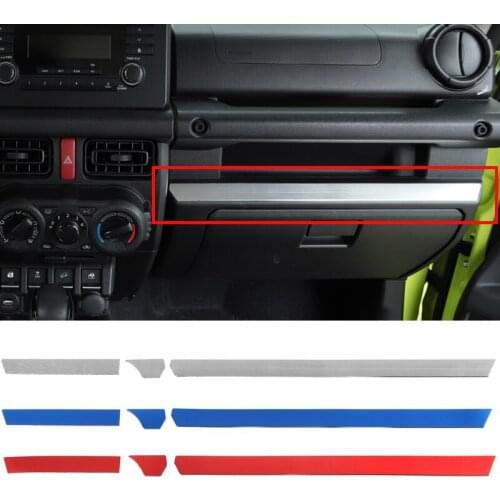 YCCPAUTO 3Pcs/set Auto Accessories Aluminum Alloy Center console Trim Strip For Suzuki Jimny 2019