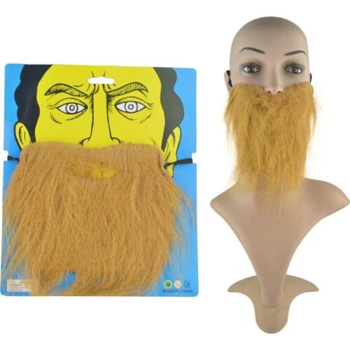 Funny Fashion Fake Arab Beard Black Grey Goatee False Disguise Christmas Xmas Costume for Halloween Cosplay Mustache Props