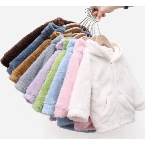 Winter ChildrenS Outerwear Fur Coat For Toddler Girls Long Sleeve Coat GirlS Warm Jacket Cartoon Toddler Boy Jacket Kids Coat