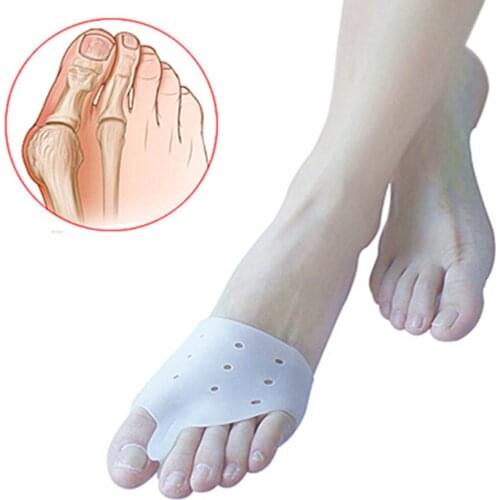 1pair Silicone Toe Separator Pain Relief Cushion Soft Silicone Protector Adjuster Guard Feet Care Orthodontic Foot Toe Braces