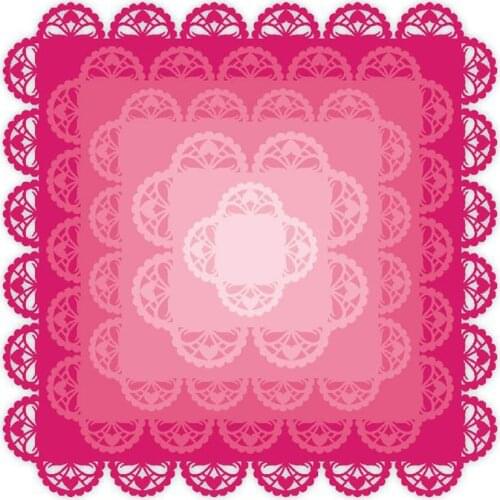 2021 AliliArts Metal Cutting Dies Lace square frame diy Scrapbooking Photo Album Decorative Embossing PaperCard Crafts Die