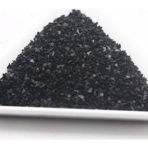 45 Gram Black Glass Crushed Chips Irregular Shape Nail Art Tips + Storage Box