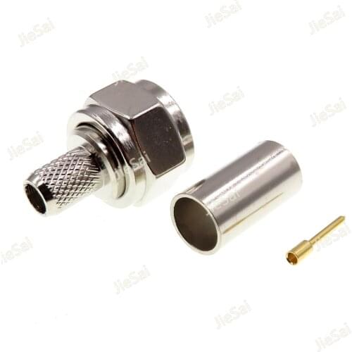 5Pcs F-J3 F Type Pure Copper Male Head Interface RF Coaxial Cable Connector Converter For Connect RG58 RG142 Wire Adaptor