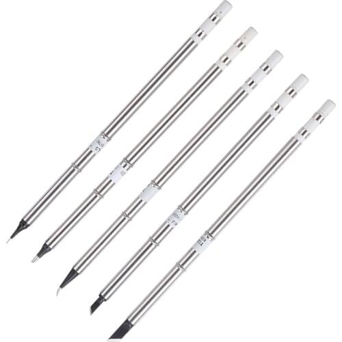 5Pcs/lot T12 Lead-Free Soldering Tip T12-K T12-ILS T12-BC2 Black Solder Iron Tips for Hakko FX-951 Soldering Station