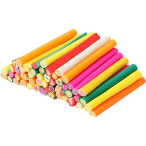 50Pcs 3D Nail Art Fruit Pattern Manicure Canes Sticks Rods Stickers Gel Tip