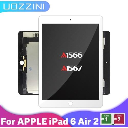 9.7" LCD For Apple iPad 6 Air 2 A1567 A1566 9.7'' 100% Test Good Quality LCD Display Touch Screen Digitizer Assembly Replacement
