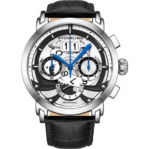 926.02 Stührling 47mm Swiss Production Men Wristwatch Clock
