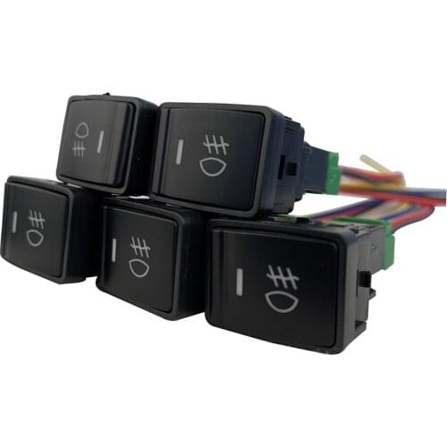 Auto Car Fog Light Switch 5Pcs 5 Pin On-Off Button For Many Nissan Qashqai Tiida